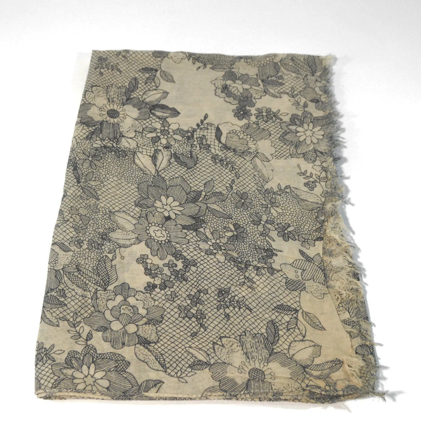 Unisex Cotton Scarf Floral Motif
