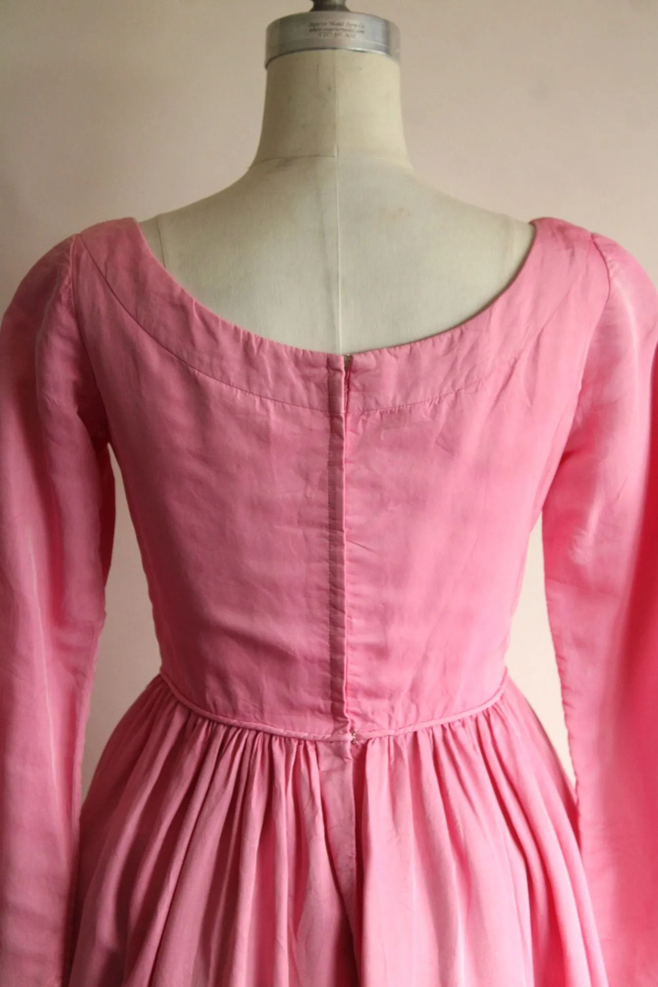 Vintage 1960s Modern Couture Original Pink Fit and Flare Dress with pockets