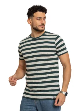 W-Cilantro Striped Round T-shirt
