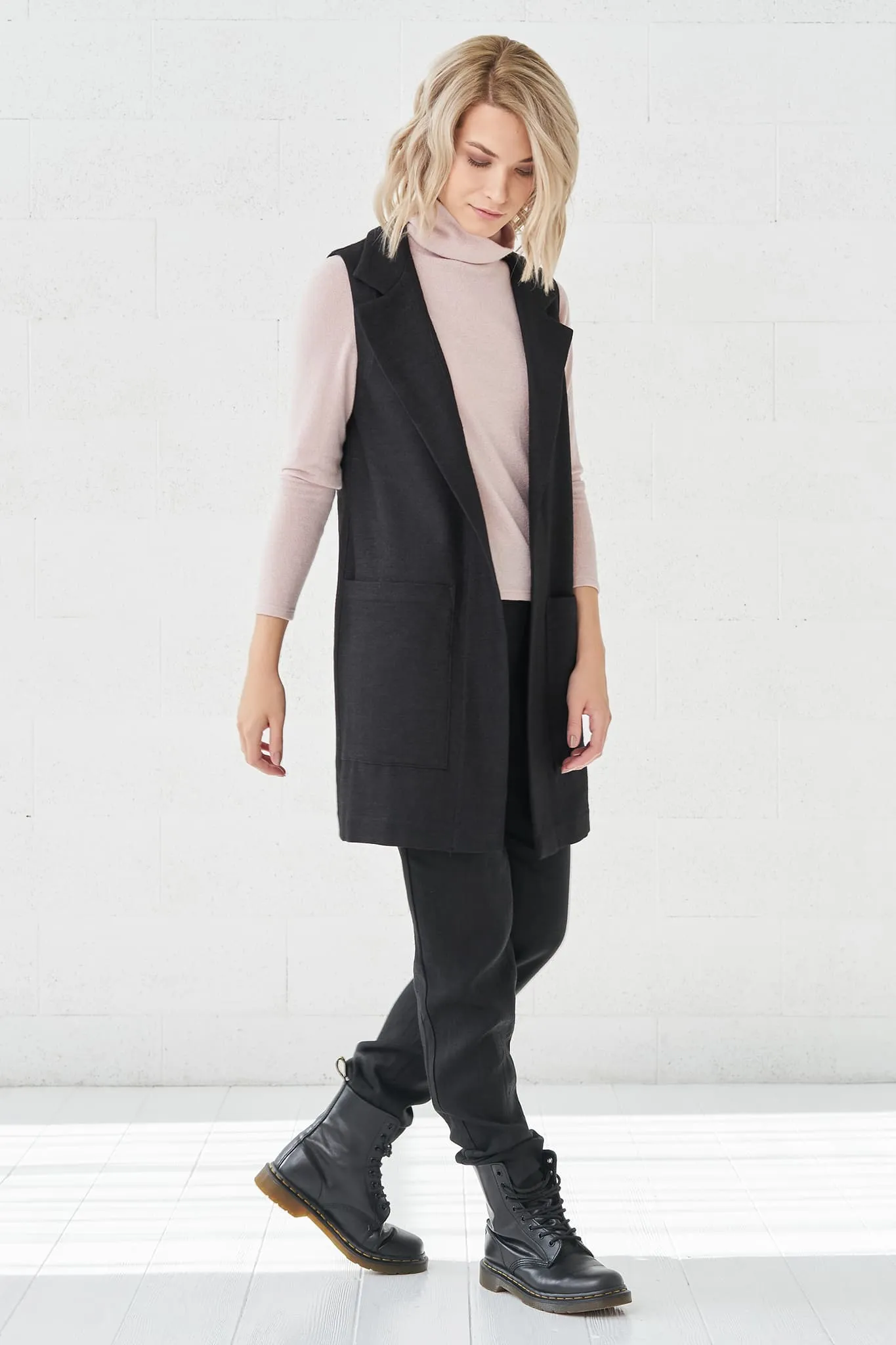 Warm wool vest Lora