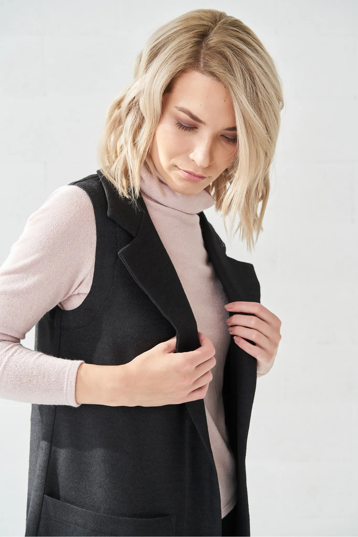 Warm wool vest Lora