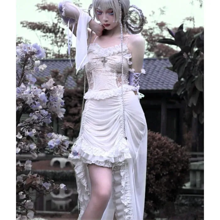 White Gothic Halloween Jumper Skirt