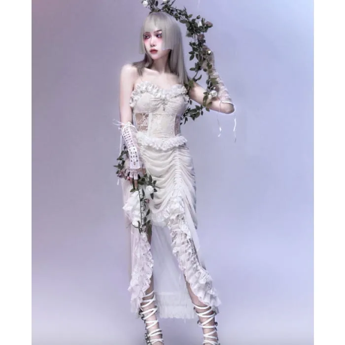White Gothic Halloween Jumper Skirt