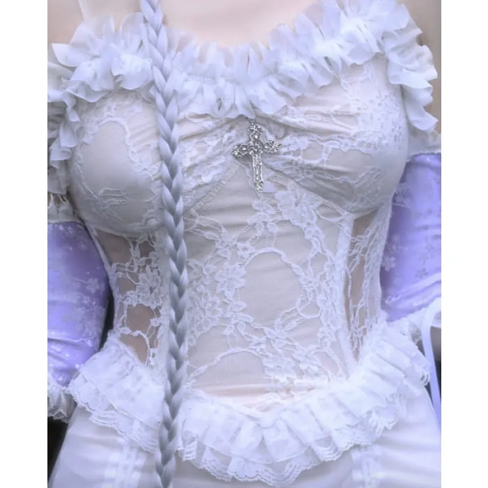 White Gothic Halloween Jumper Skirt