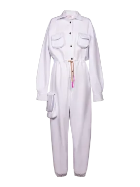 White Jumpsuit With Print