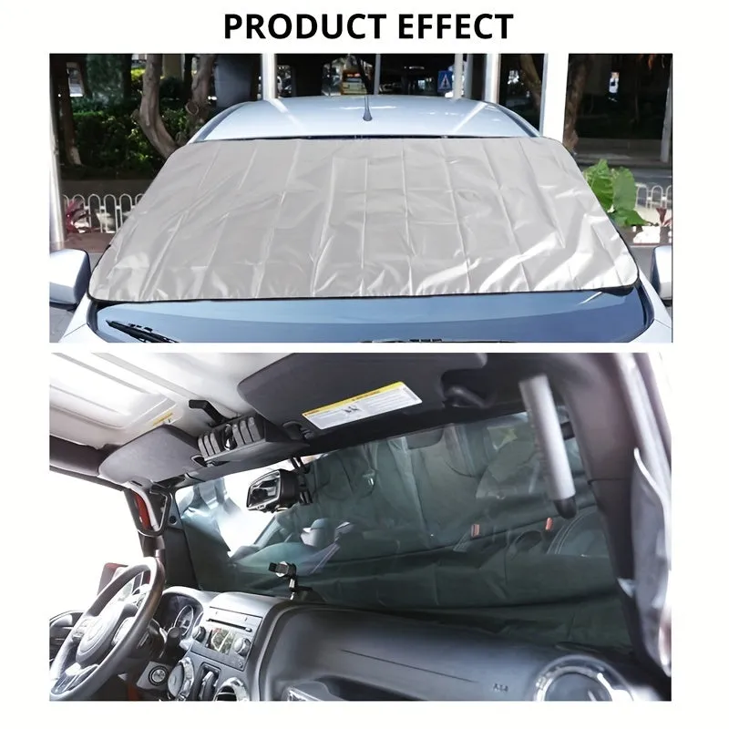 Winter Car Snow Cover Foldable Car Windshield Cover Sunshade Snow Cover