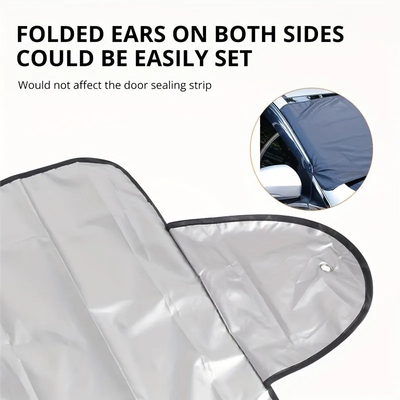 Winter Car Snow Cover Foldable Car Windshield Cover Sunshade Snow Cover