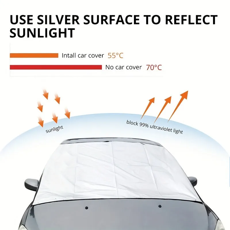 Winter Car Snow Cover Foldable Car Windshield Cover Sunshade Snow Cover