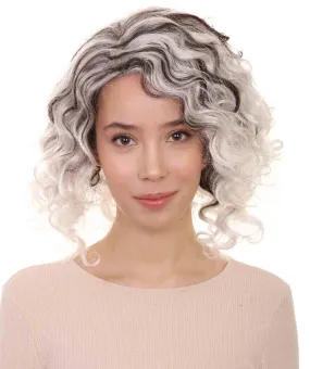 Womens Fashion Highlight Wavy Wig | Grey & Black Fashion Wigs | Premium Breathable Capless Cap