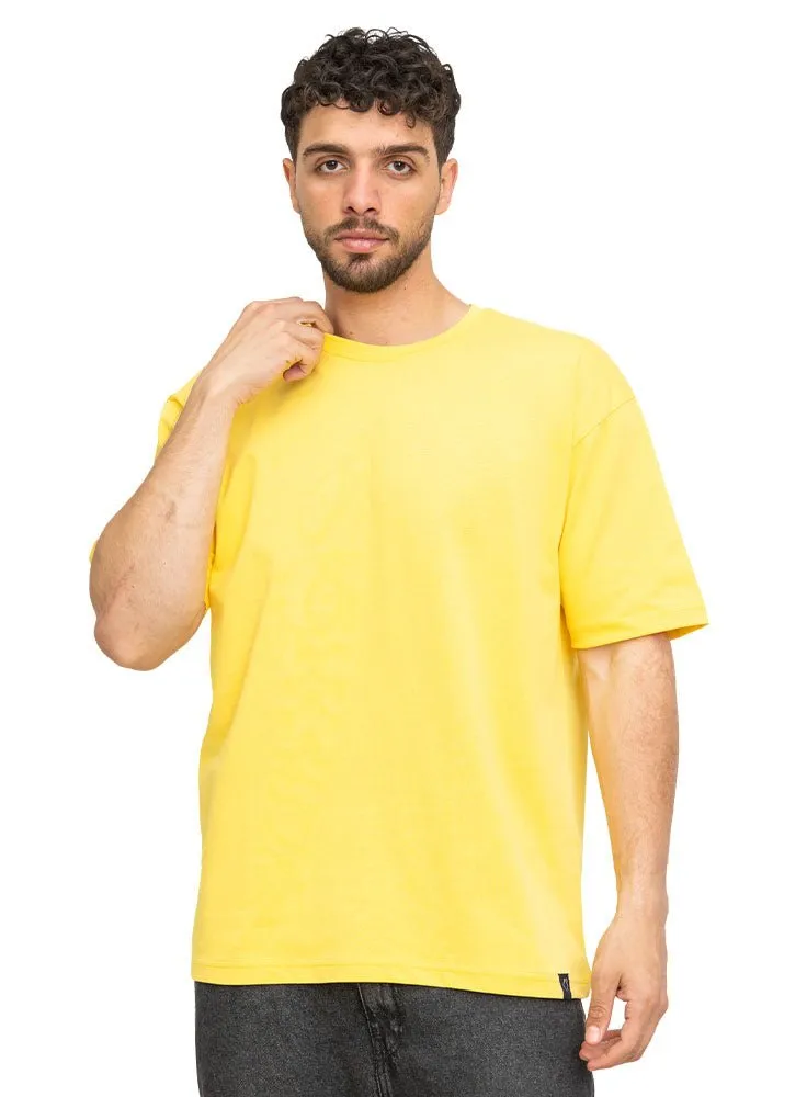 Yellow Over Size Round T-Shirt