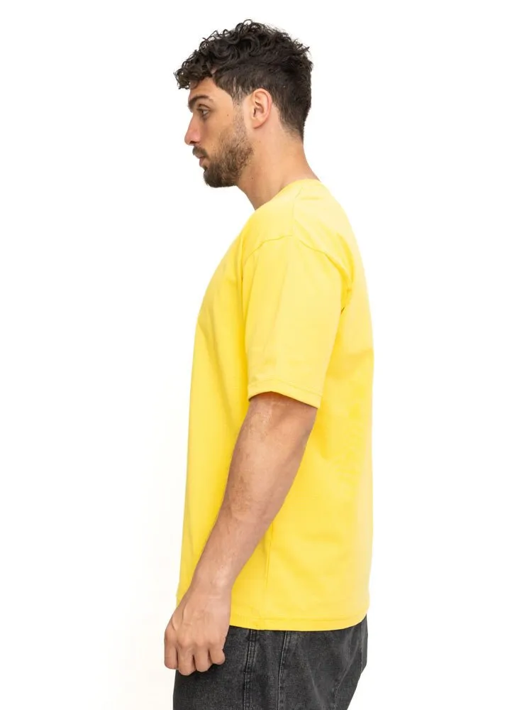 Yellow Over Size Round T-Shirt