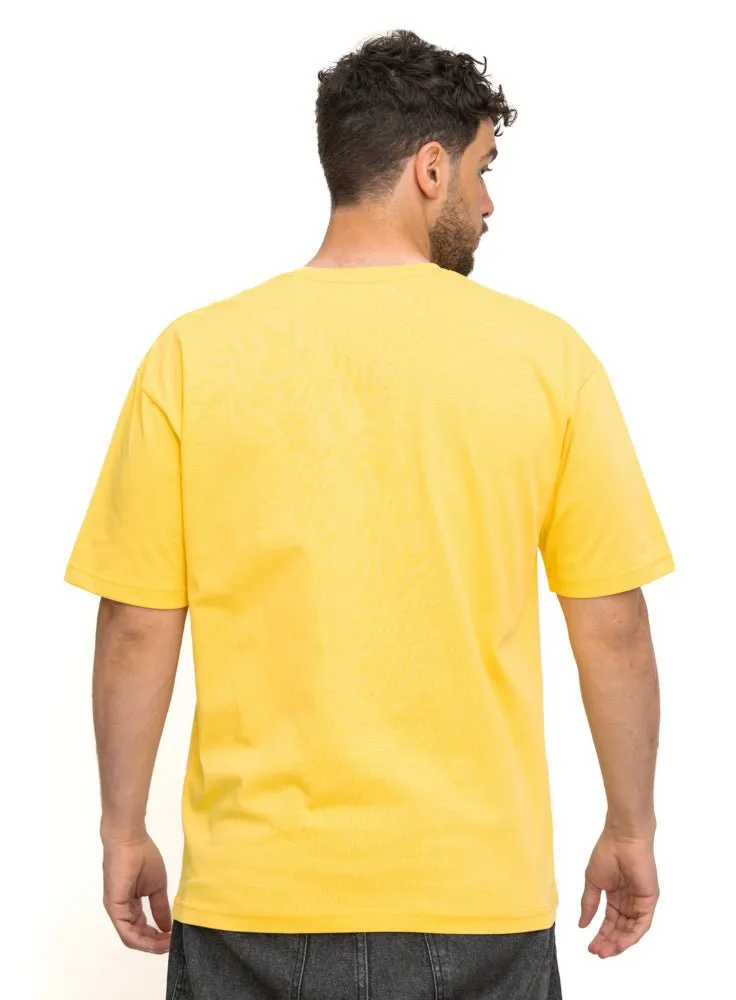 Yellow Over Size Round T-Shirt